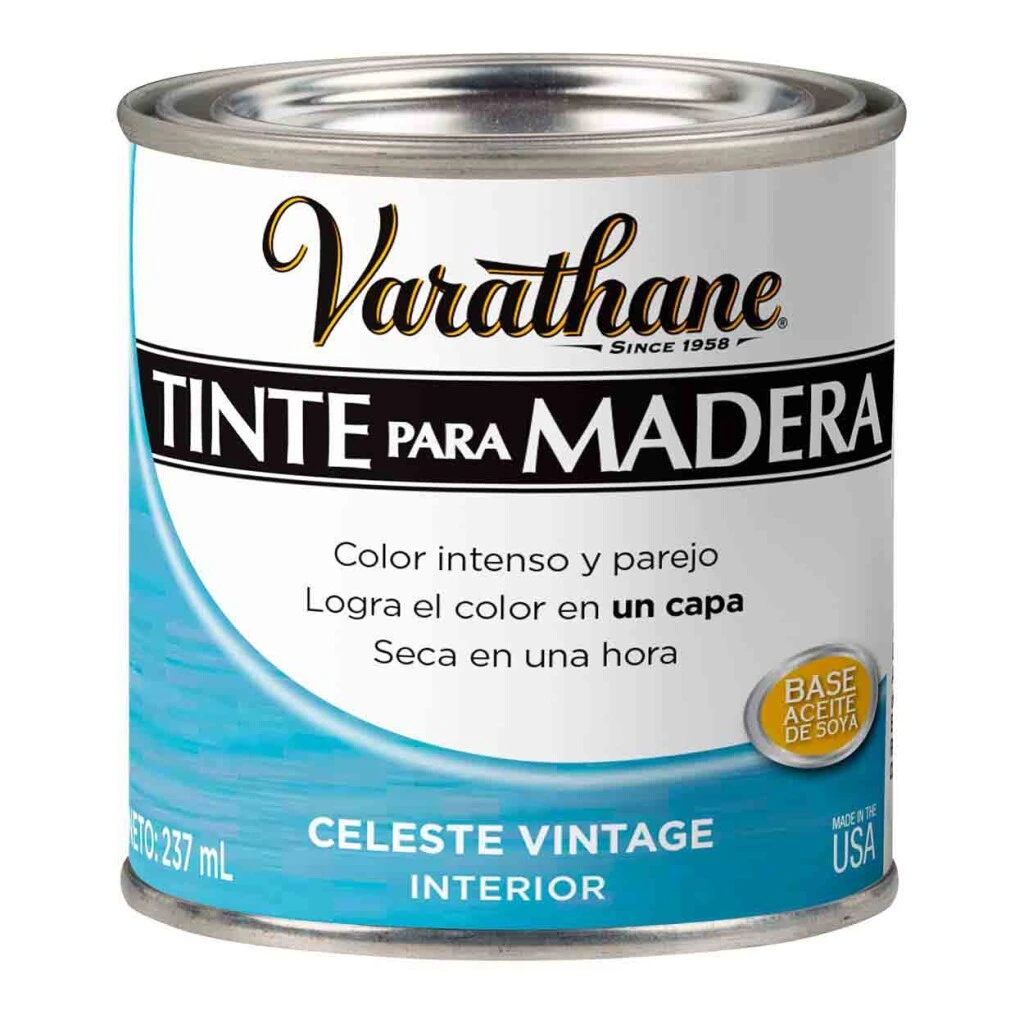 Tinta Para Madera 237ML - Celeste Vintage Varathane