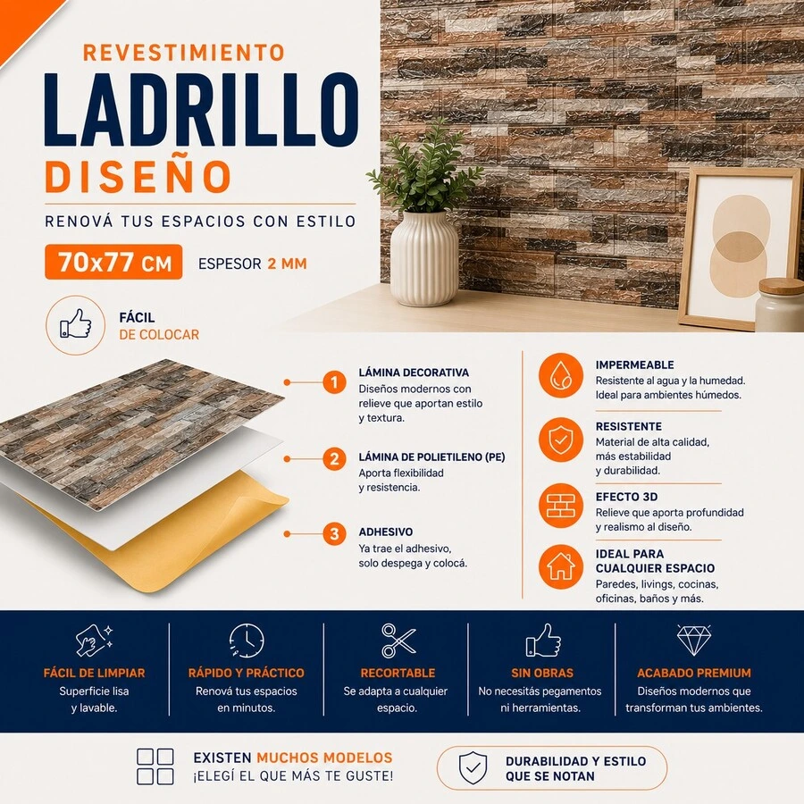ADHESIVOS LADRILLO DISEÑO