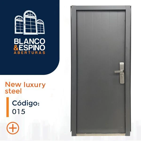 Puerta de chapa galvanizada COD 015/90 NEGRA