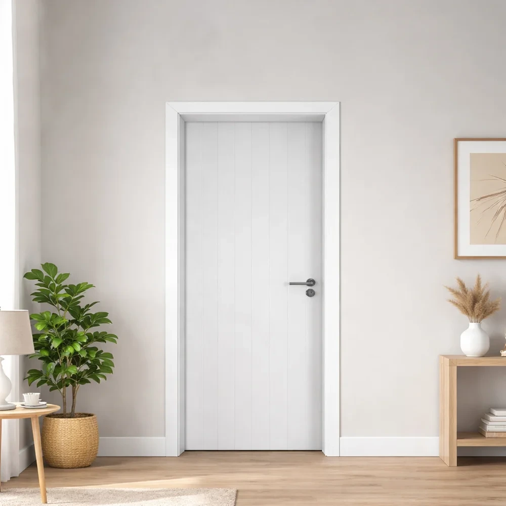 Puerta Interior Rayada Mdf pvc Hoja de puerta 2050*720