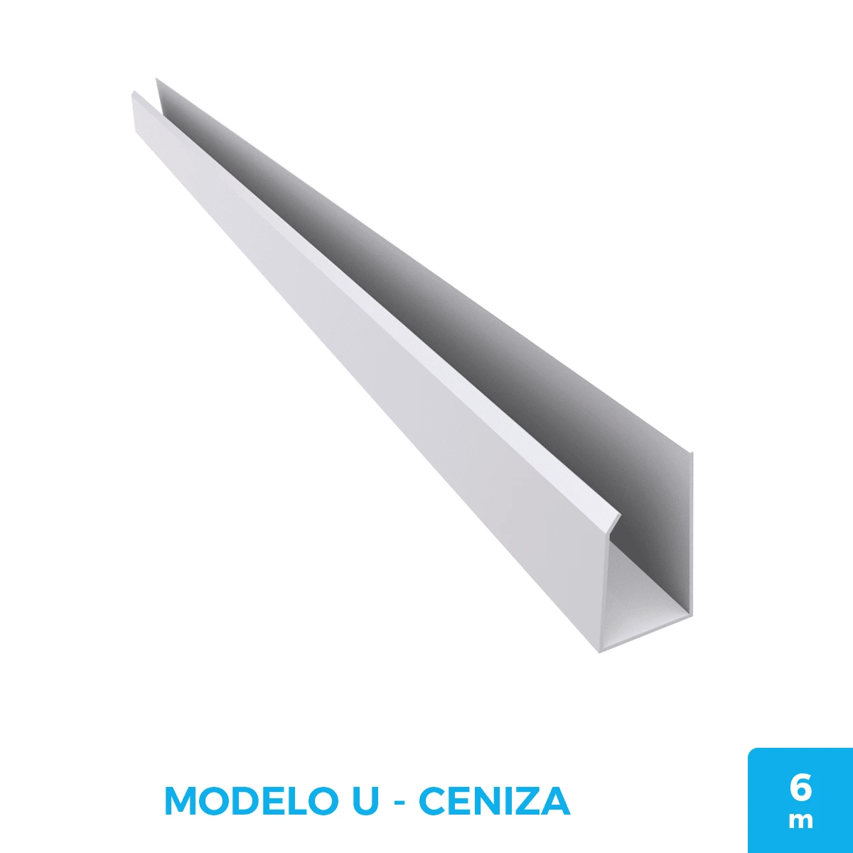 Perfiles de PVC – Modelo U 6m