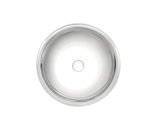 Bacha Baño Empotrable Redonda Tramontina Acero Inoxidable 30cm