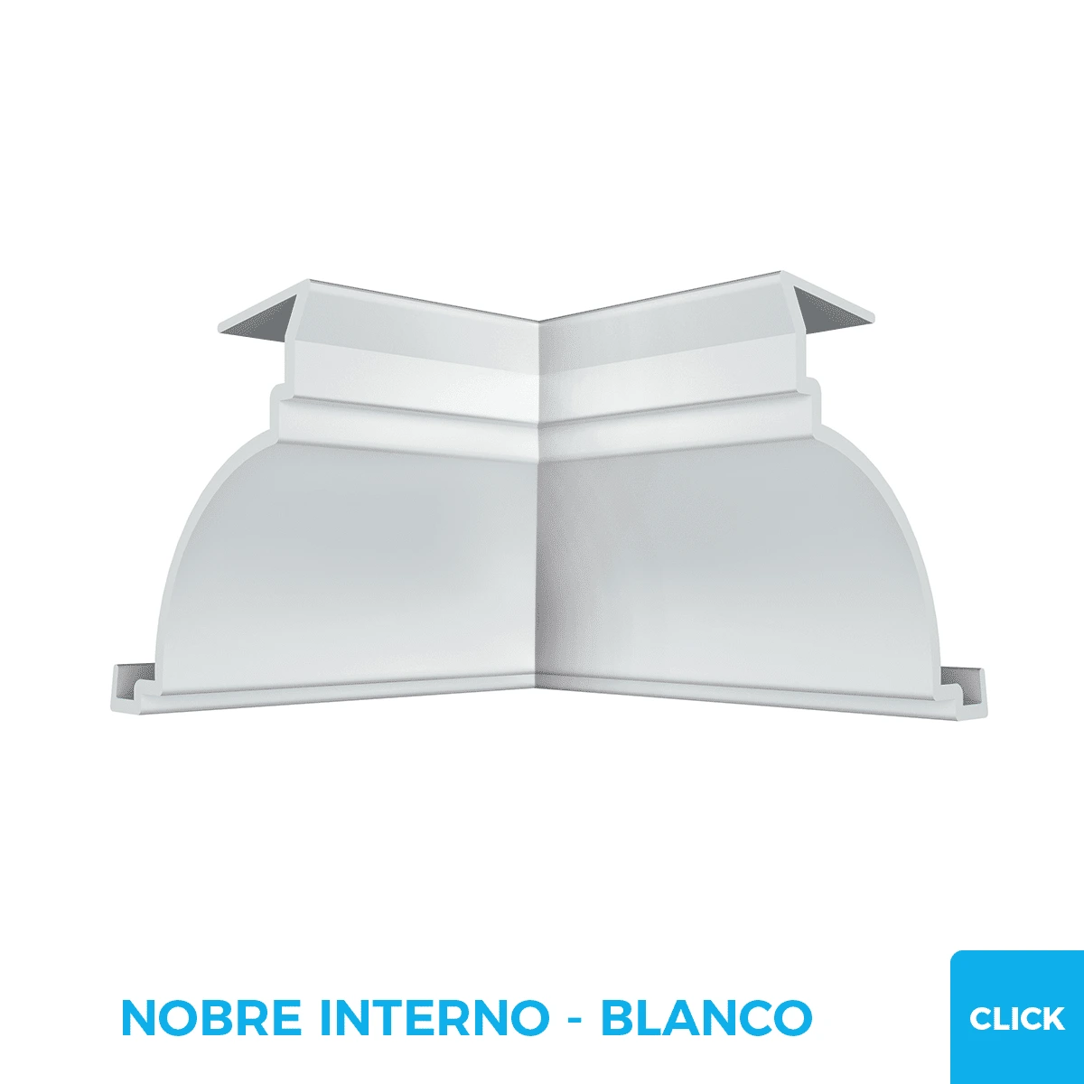 Esquinero Media Caña Interno Click – PVC Plasbil