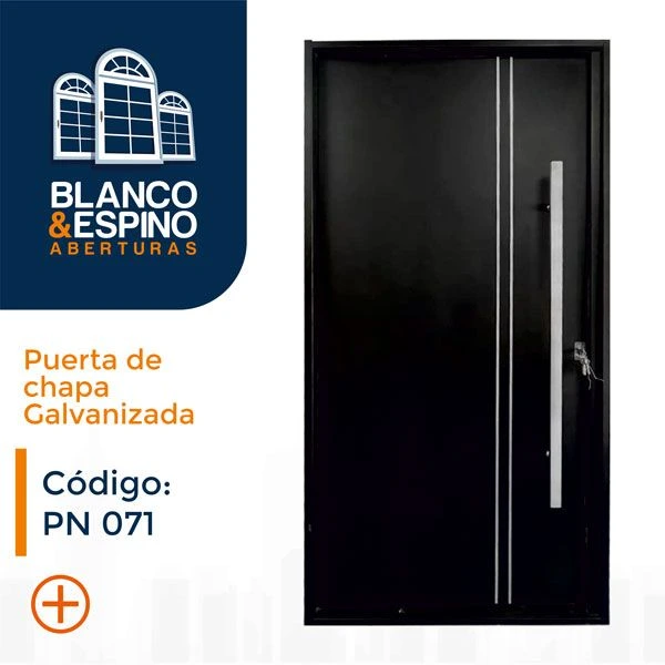 PN 071 – Puerta GALVA pivotante chapa galvanizada
