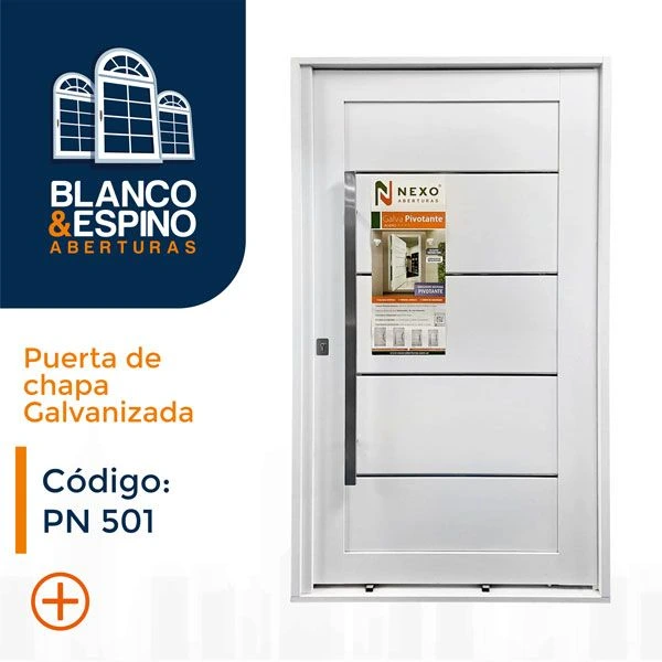 PN 501 – Puerta GALVA pivotante chapa galvanizada