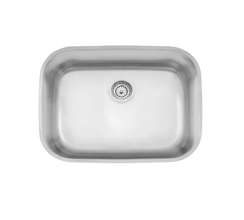 BACHA PILETA TRAMONTINA RECTANGULAR INOX 48X34X18CM SATINADA ED ACERO INOXIDABLE PLATEADO