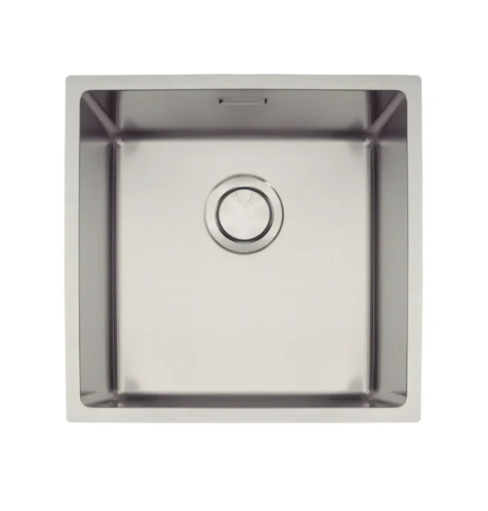 BACHA COCINA CUBA QUADRUM DE ACERO INOXIDABLE 40X40 TRAMONTINA GRIS