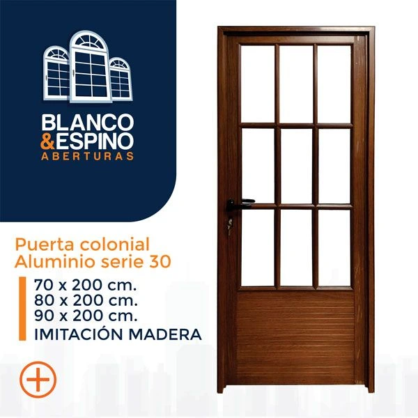 PUERTA ALUMINIO SERIE 30 – Colonial Madera