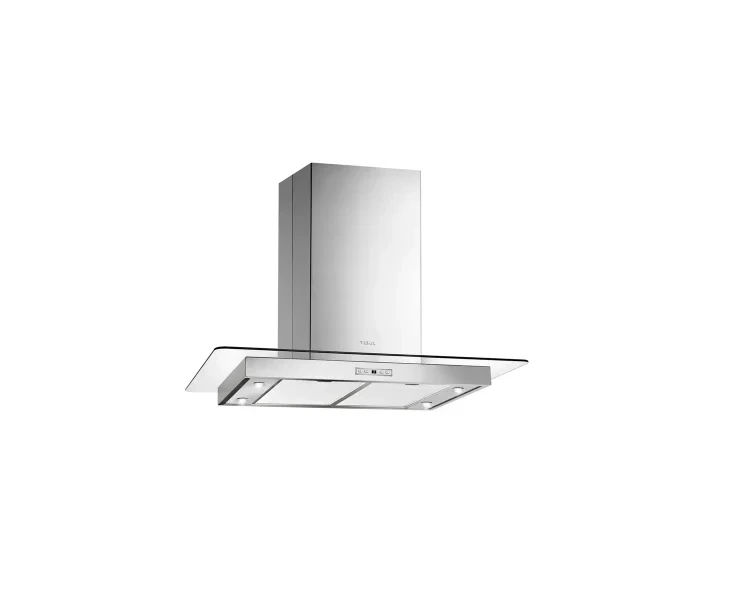 CAMPANA TEKA DG3 985 ISLA CON ALA DE CRISTAL EN 90 CM GRIS