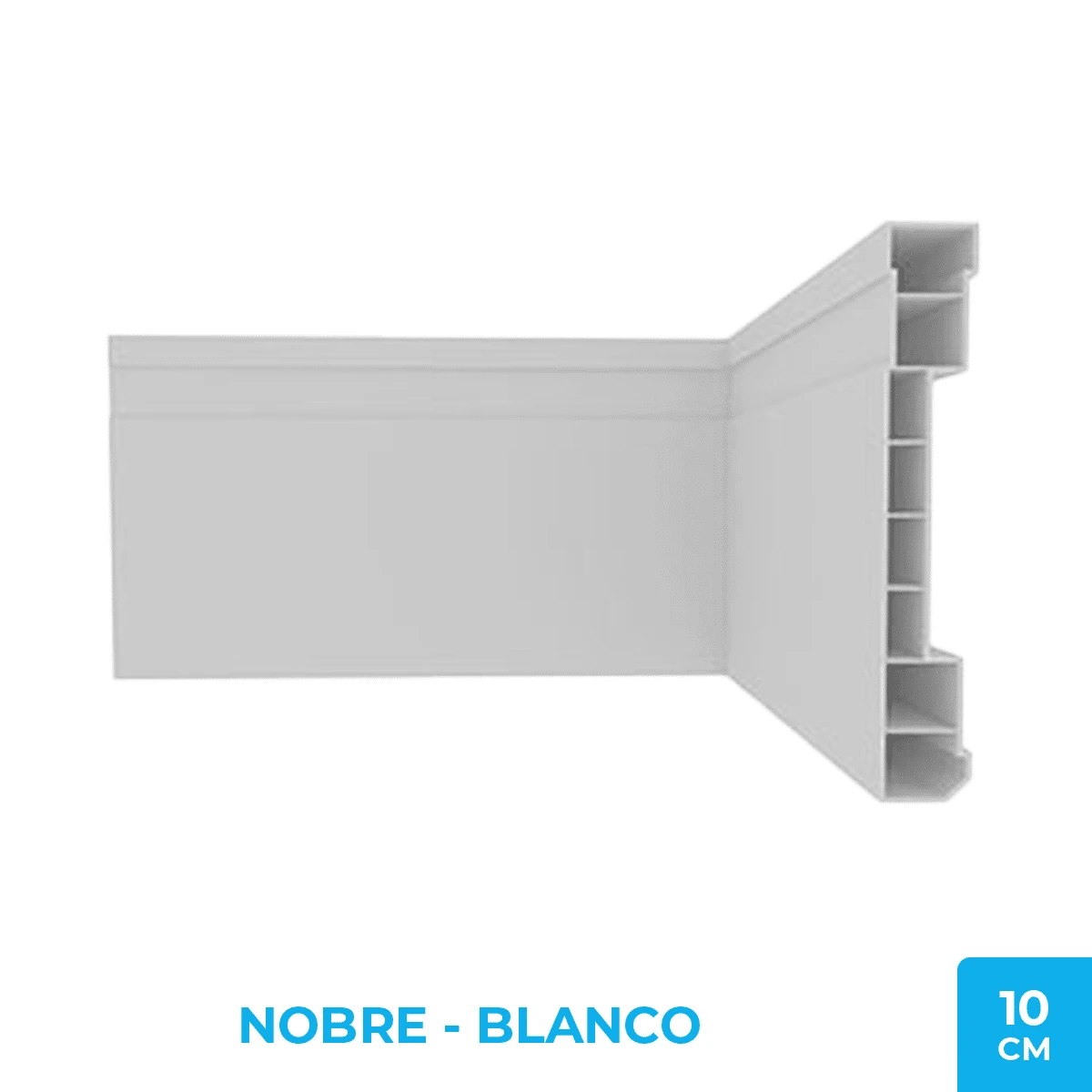 Zócalo Nobre 10cm – PVC Plasbil Blanco