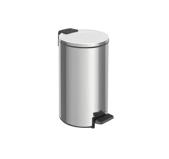 BASURERO TRAMONTINA ACERO INOXIDABLE 5L CIERRE LENTO PULIDA PLATEADO