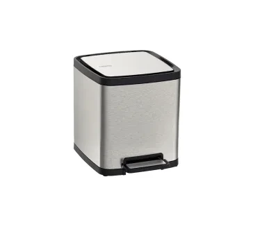 BASURERO CON PEDAL TRAMONTINA OCTOS EN ACERO INOXIDABLE 10 L PLATEADO