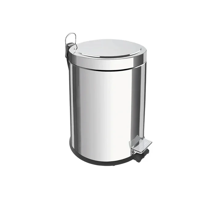 BASURERO CON PEDAL TRAMONTINA DE ACERO INOXIDABLE 3L PULIDO PLATEADO