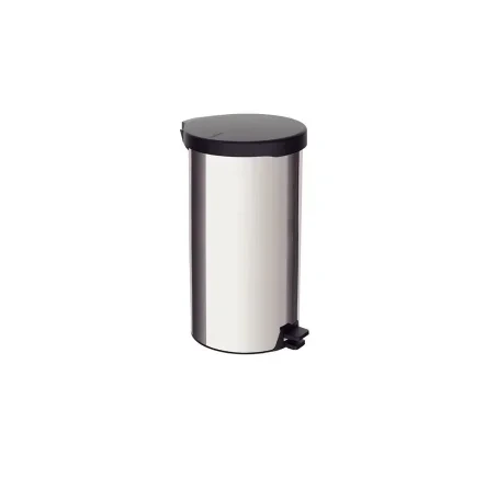 BASURERO CON PEDAL TRAMONTINA ACERO INOXIDABLE 20 L PULIDO PLATEADO