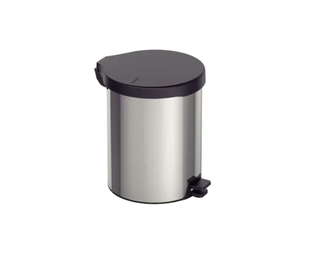 BASURERO CON PEDAL TRAMONTINA ACERO INOXIDABLE 12 L PULIDO GRIS