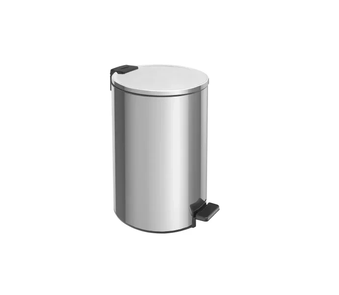 BASURERO CIERRE LENTO TRAMONTINA ACERO INOXIDABLE 20L PULIDA PLATEADO