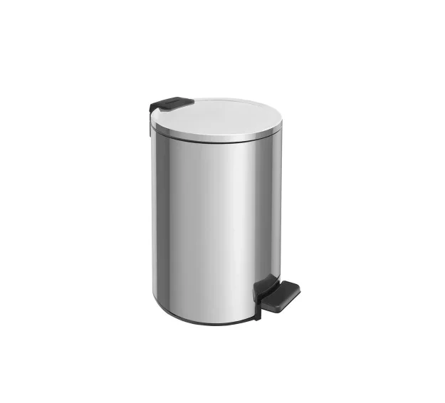 BASURERO CIERRE LENTO TRAMONTINA ACERO INOXIDABLE 12L PULIDA PLATEADO