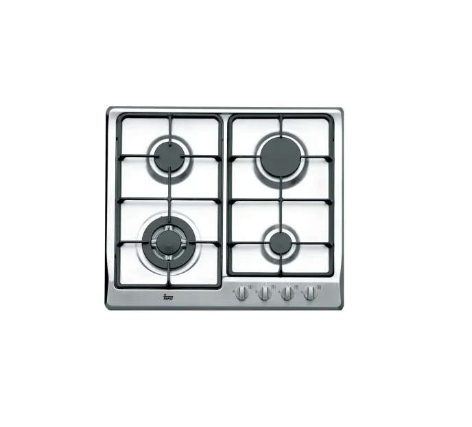 ANAFE A GAS ENCIMERA TEKA DE ACERO INOXIDABLE INOX 4Z GRIS