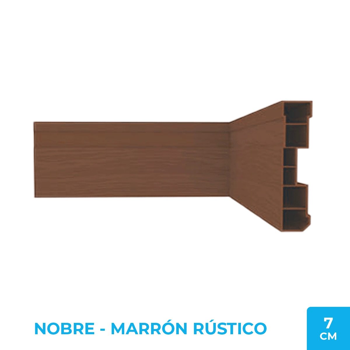 Zócalo Nobre 7cm – PVC Plasbil Cielo Raso Marrón