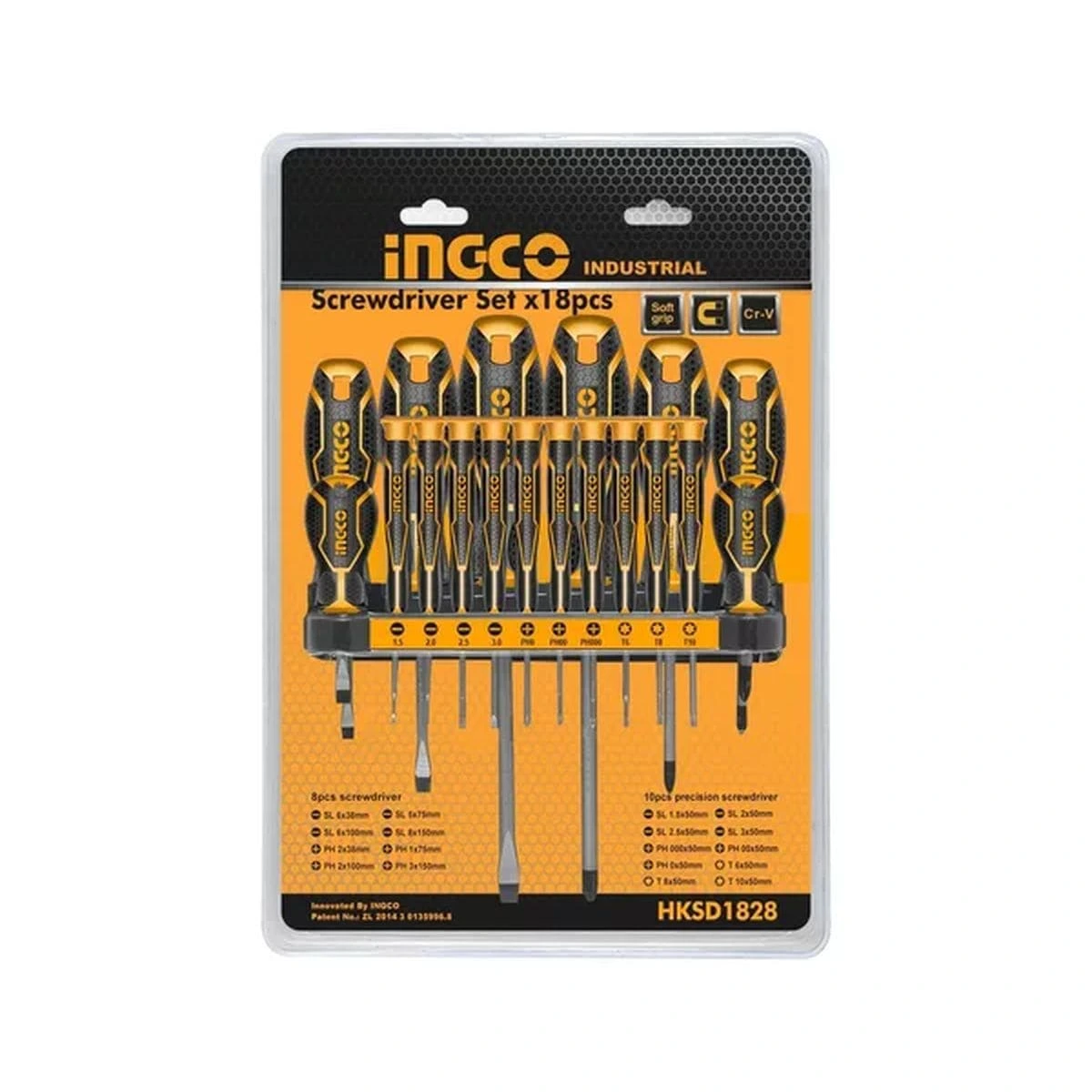 Ff Juego 18 Destornilladores Ingco Hksd1828 Industrial Torx