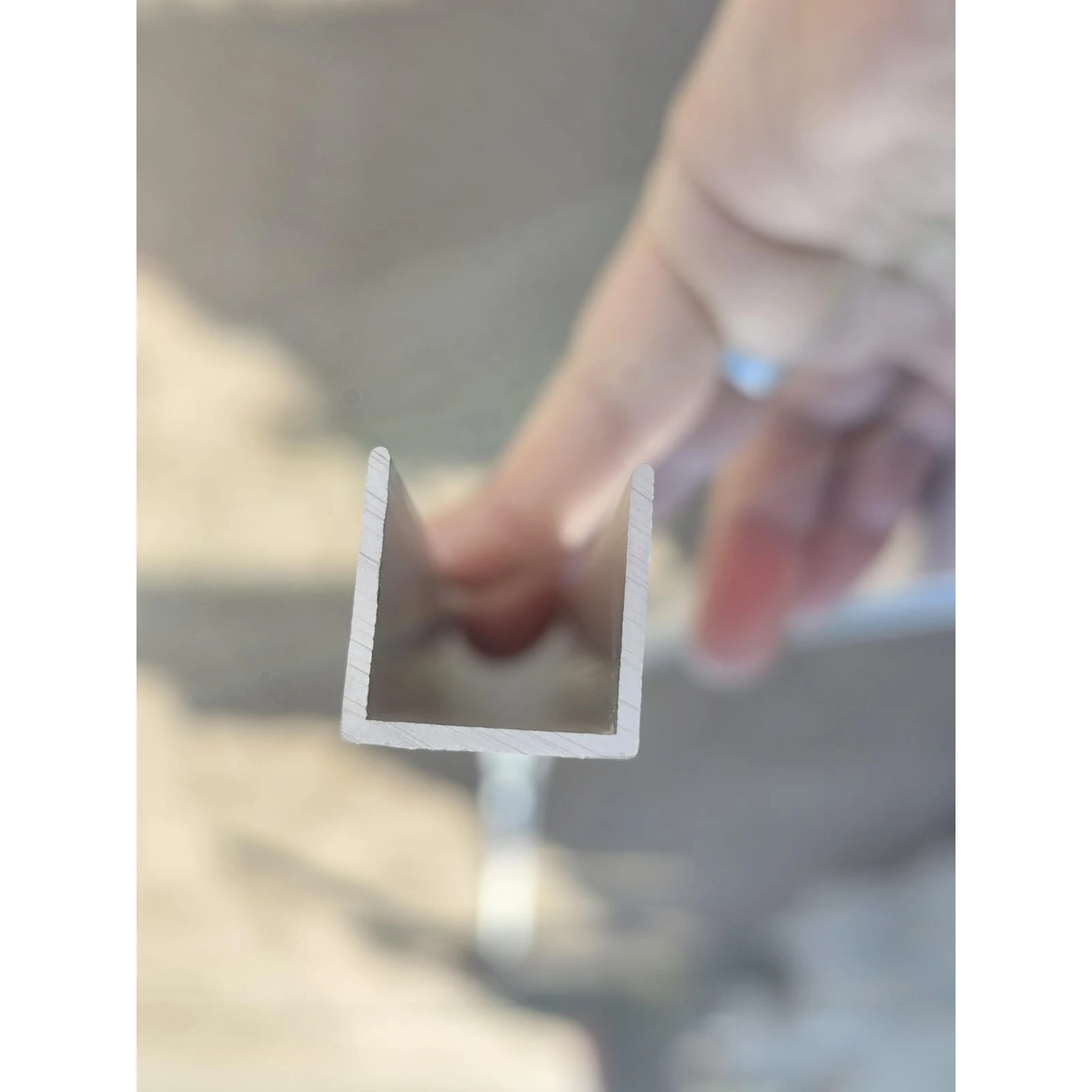 U de aluminio 1.85×1.85cm de 3.48mts