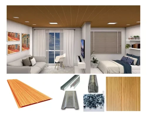 Kit Cielorraso PVC 4×4 – Color Natural Gemini – (16m2)