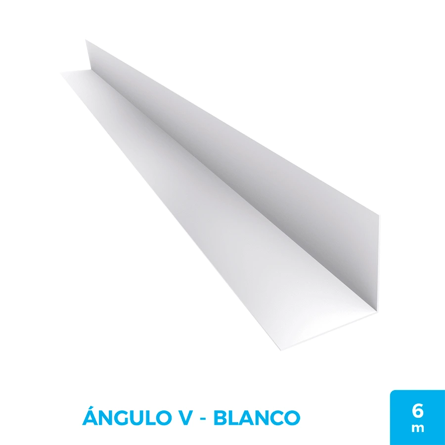Angulo en V de 6 mts blanco