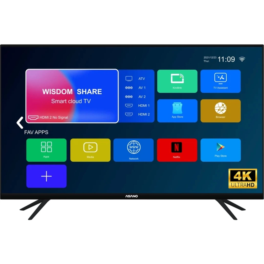 TV LED Asano 50» 4K sin bordes SMART