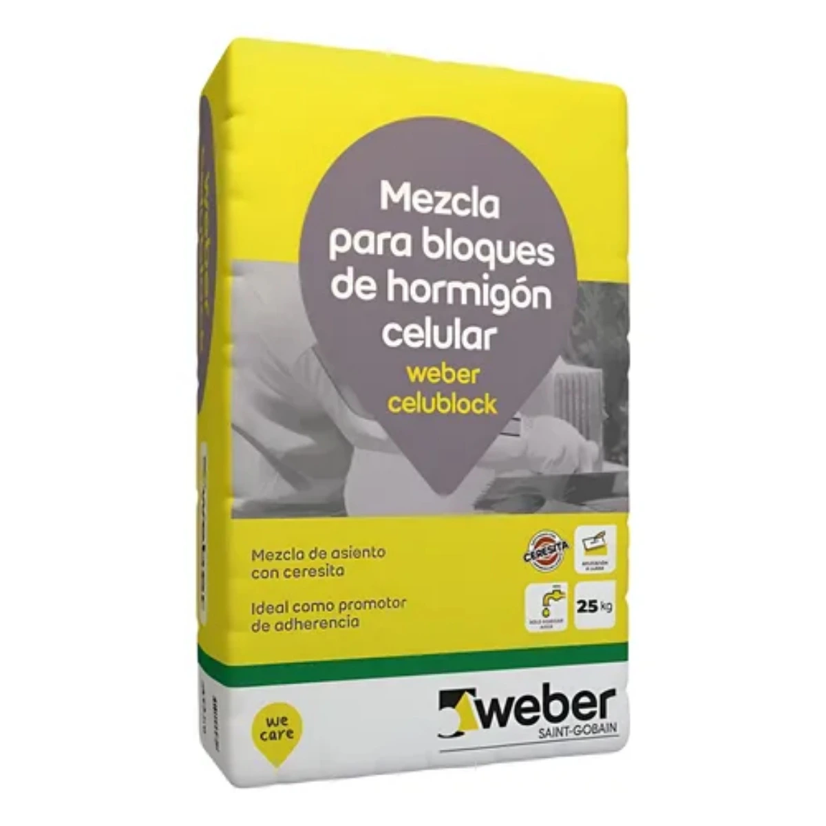 Adhesivo bloque celular Weber Celublock x 25Kg
