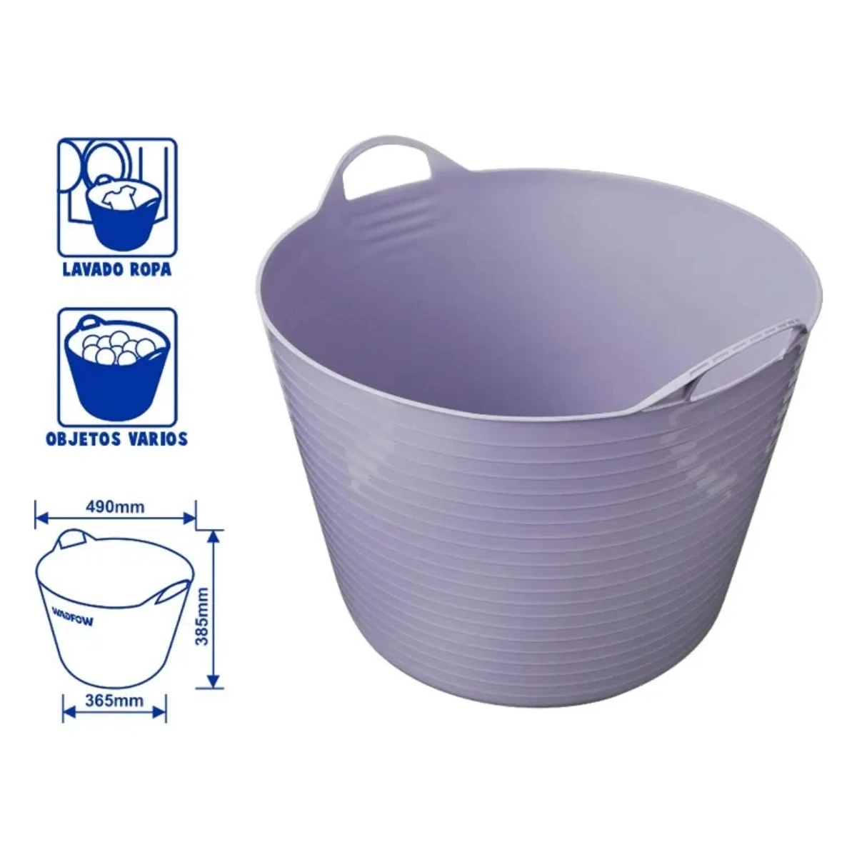 CANASTA CESTO PLASTICO 42LT