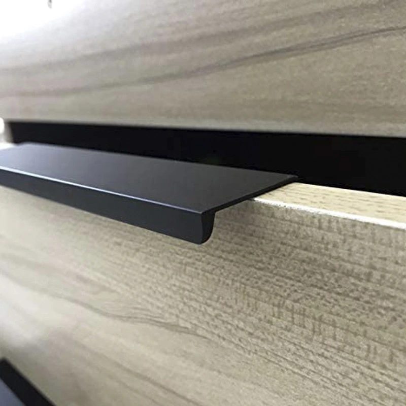Tirador oculto 15cm NEGRO MATE p/muebles