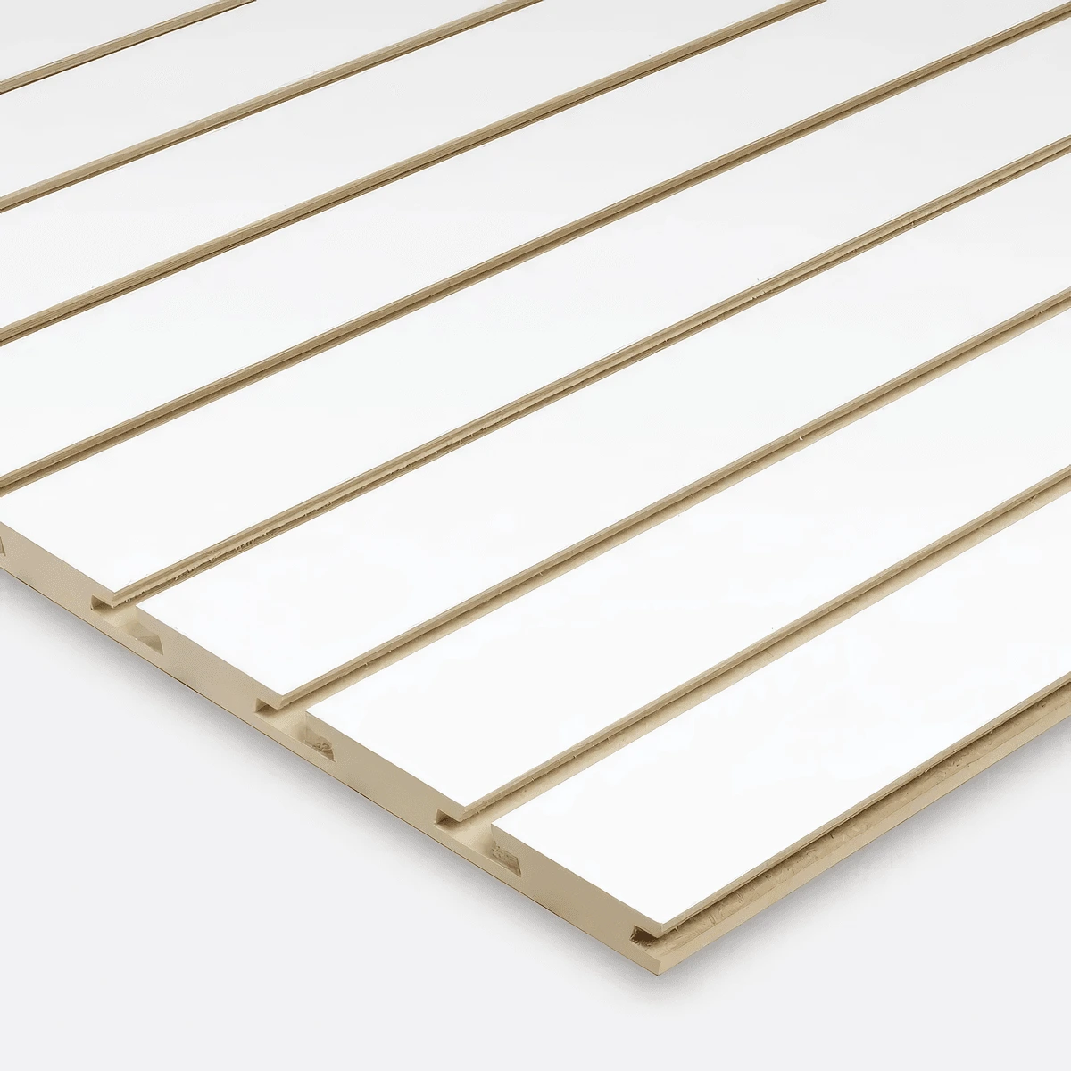 MDF Ranurado Slotwall Blanco 18 mm × 2,60 m × 1,83 m