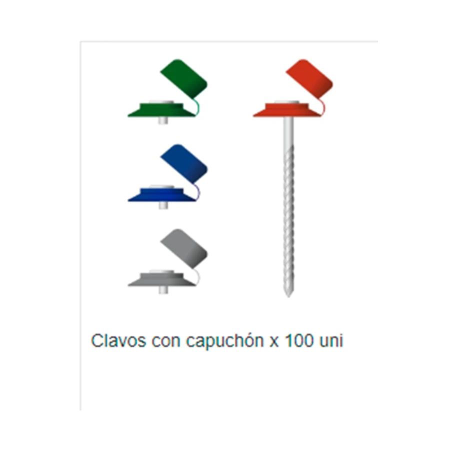 Clavo Becam con capuchon verde x100