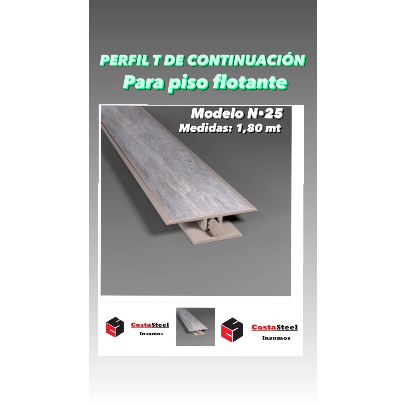 Perfil Continuacion 25 -1,80mts