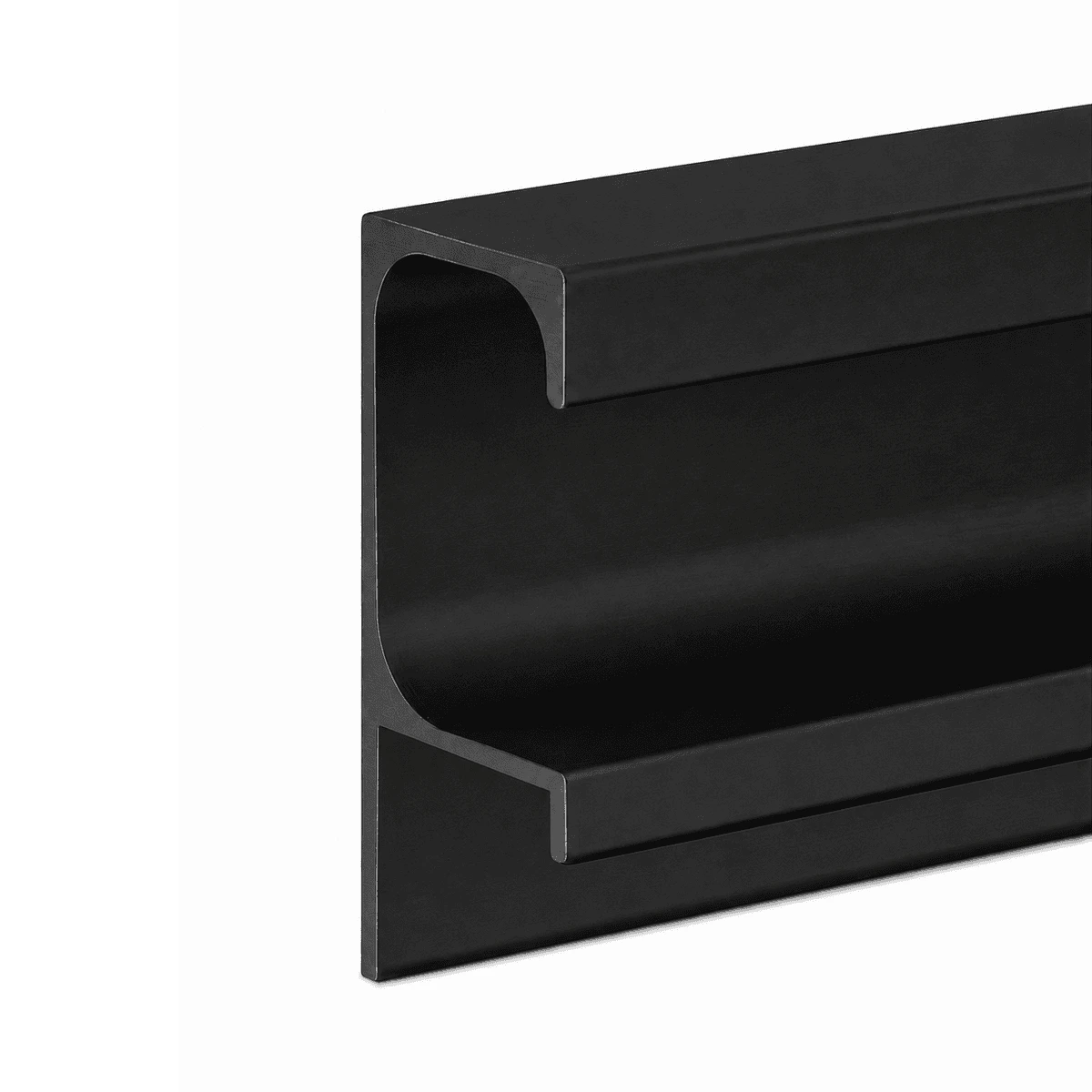 Perfil G de aluminio de aplicar color negro 2,6 m