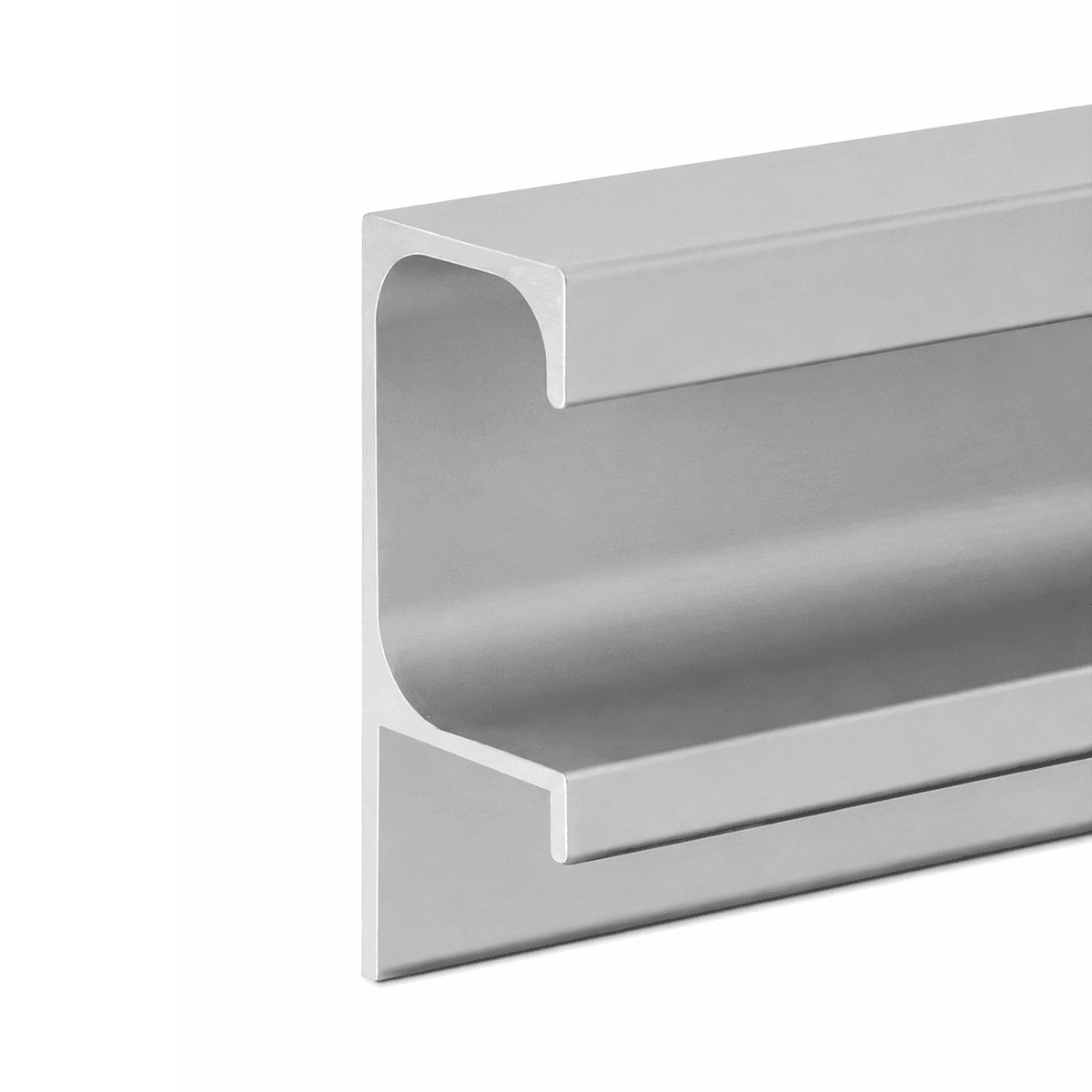 Perfil G de aluminio de aplicar color aluminio 2,6 m