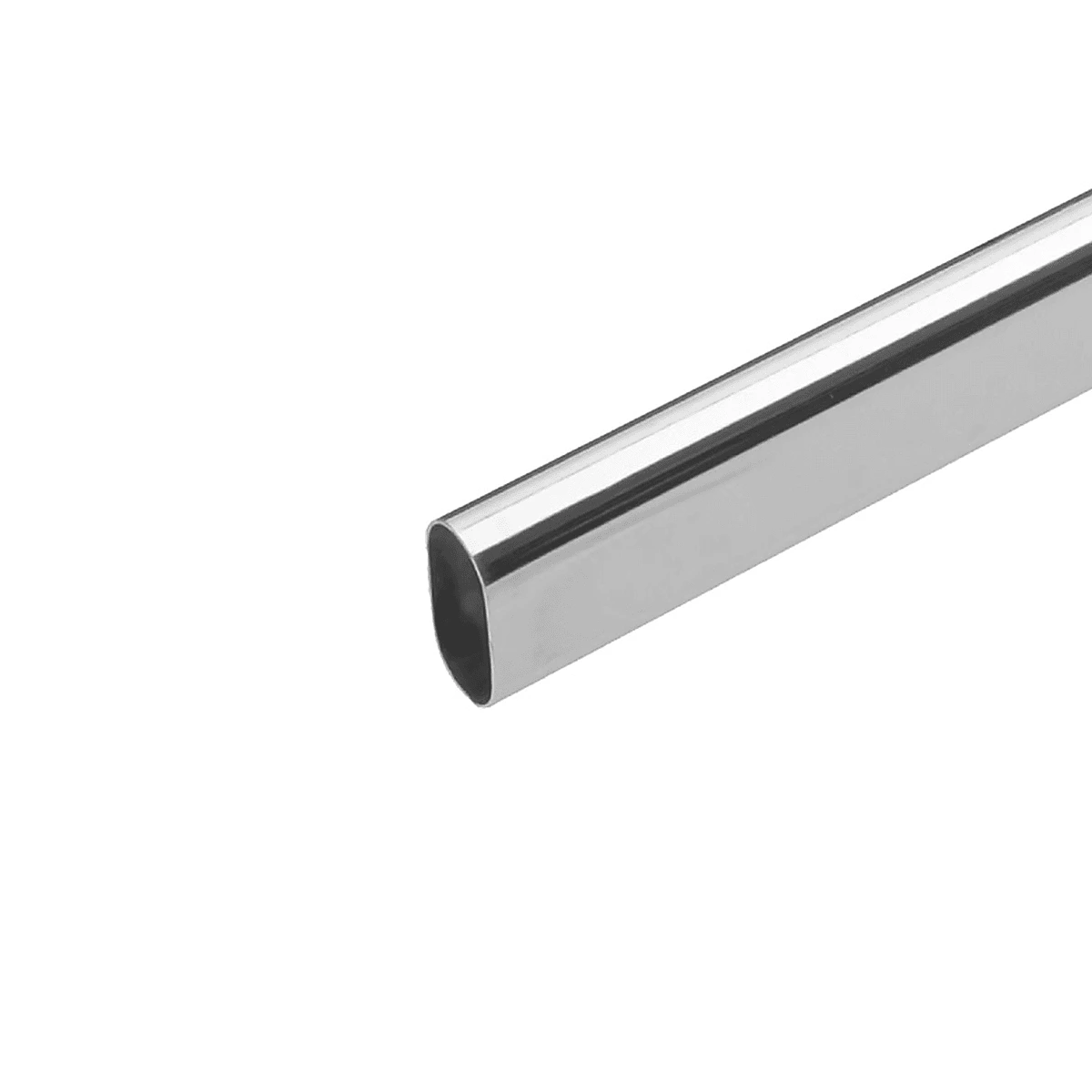 Tubo oval aluminio 1,5 × 3 × 300 cm