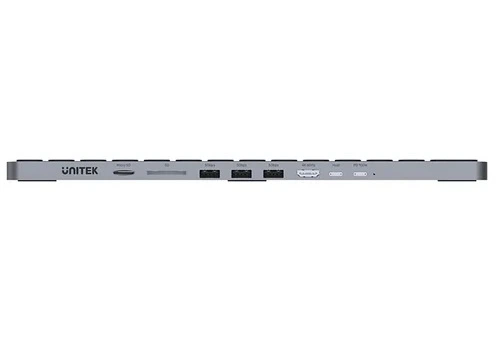 Teclado con HUB USB-C Unitek 9 en 1 PD 100W
