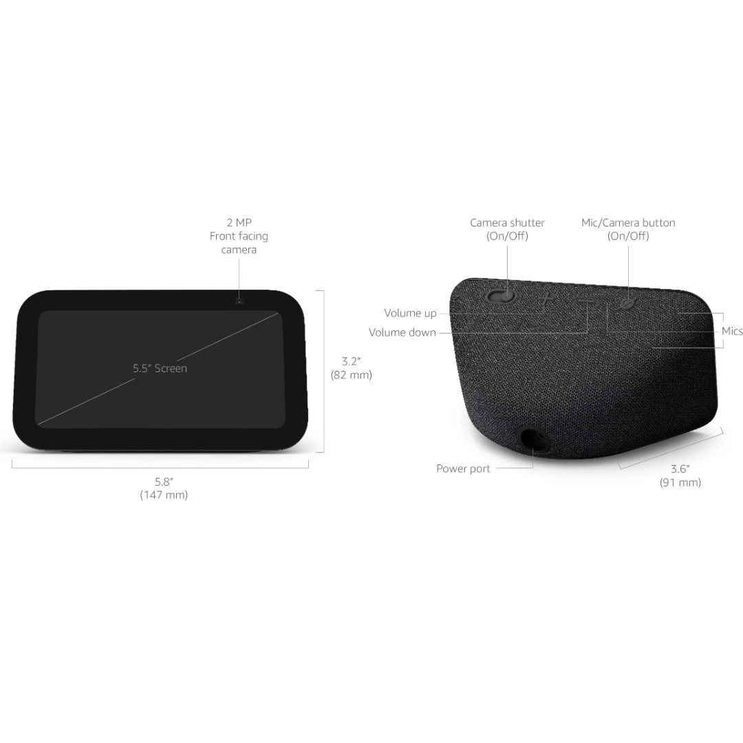 Parlante inteligente Amazon Echo Show 5 blanco