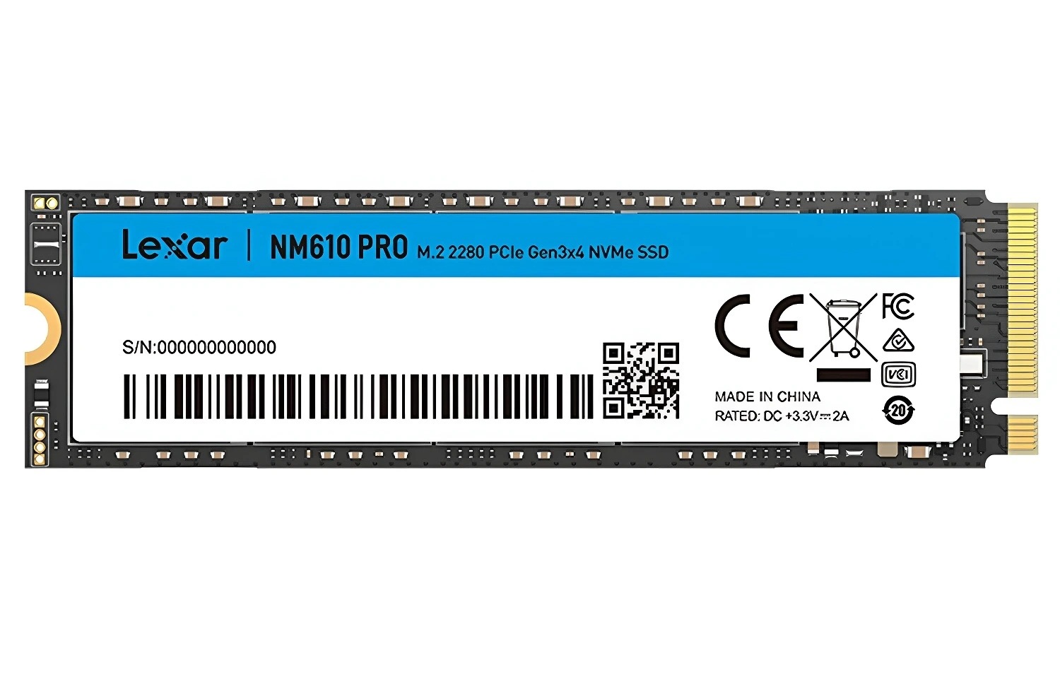 Disco SSD Lexar 500GB M.2 2280 NVMe PCIe Gen3x4