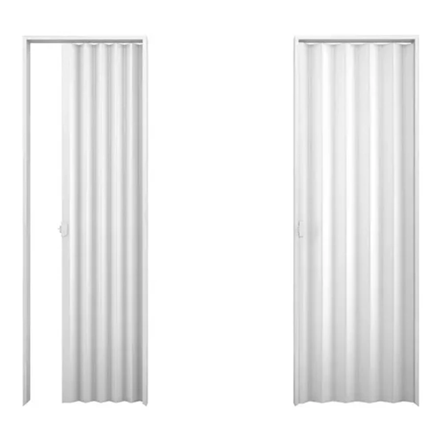 Puerta plegable de 80 con barniz blanca