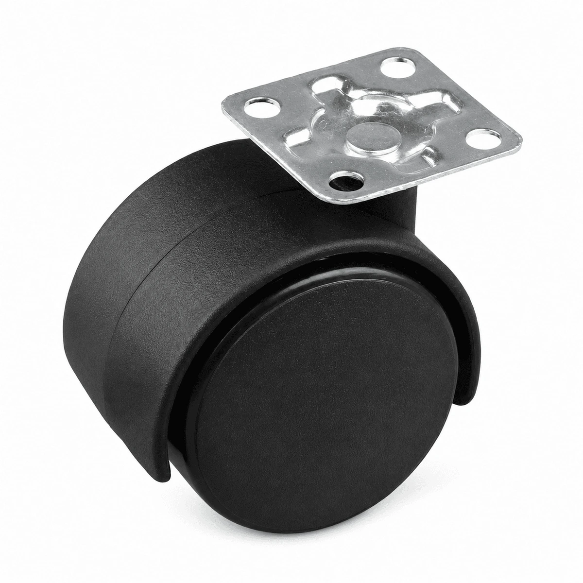 Rueda con Platina 50 mm Negra