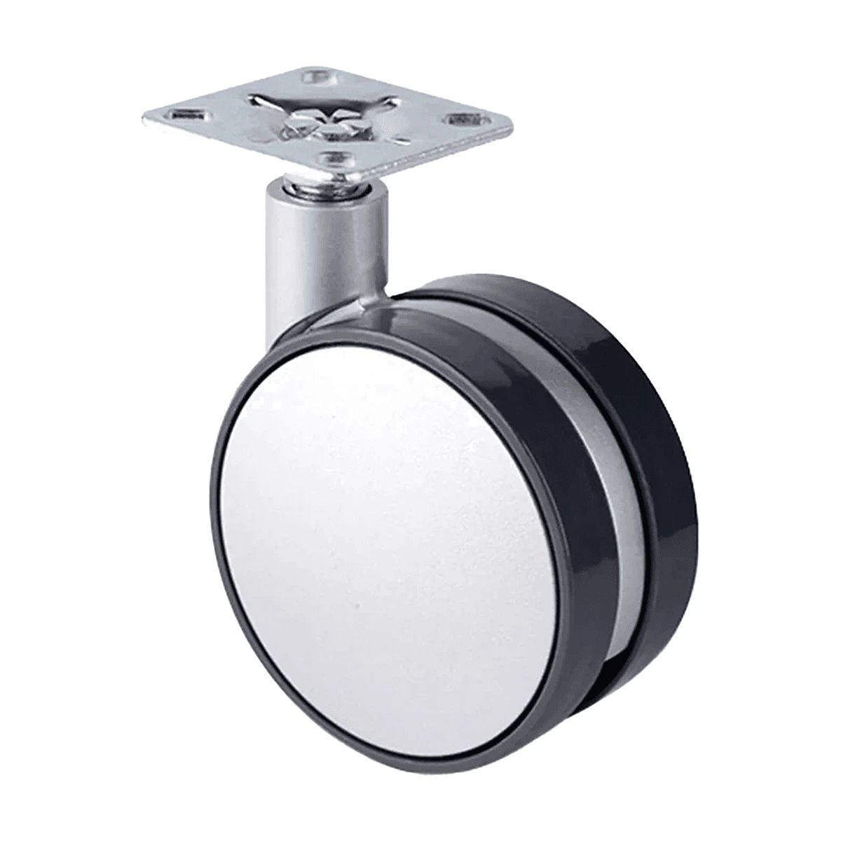 Rueda con Platina 82 mm Blanca