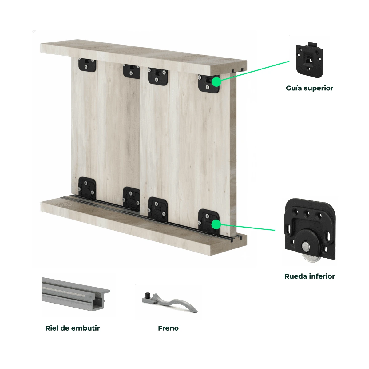 Sistema Corredizo MR 1535 Madera