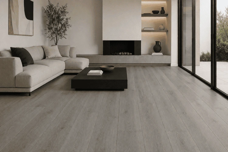 Piso Flotante Vinilico SPC Harsen Antracita Click ® GS-007 precio por m² caja 2.22m²