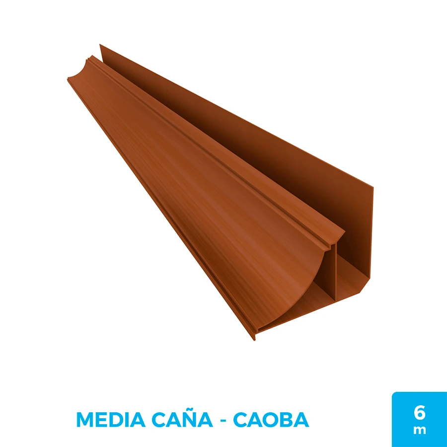Terminación media caña caoba