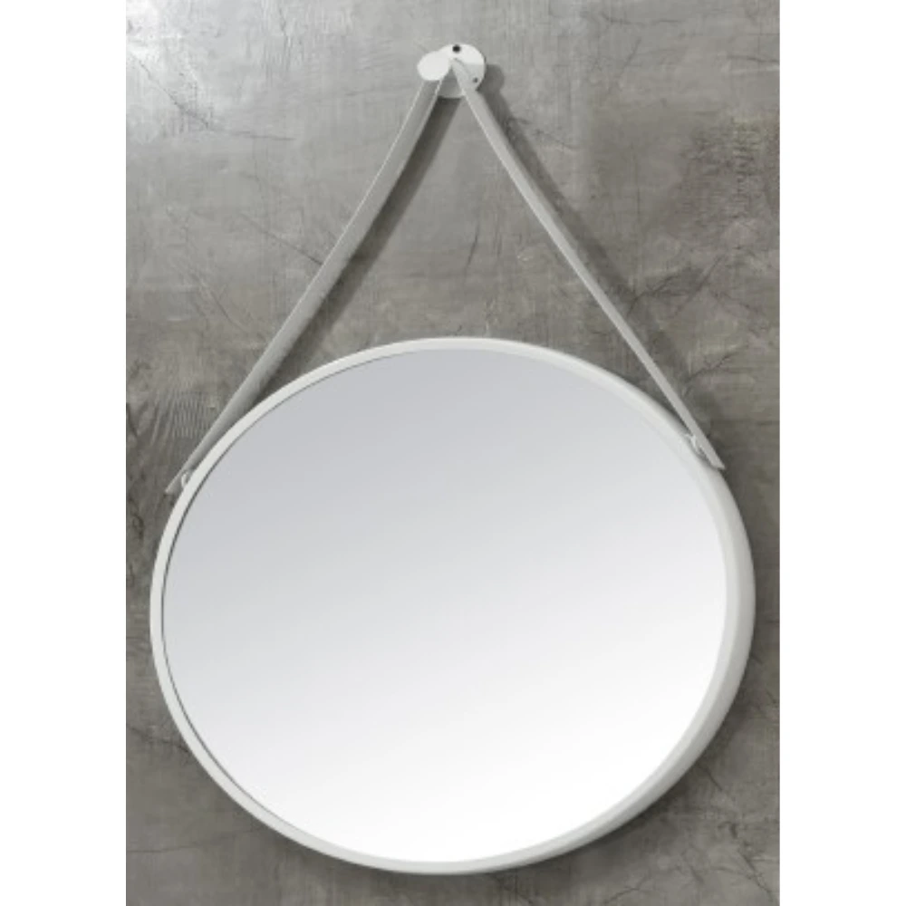 M-1  Espejo Colgante Marco Blanco 60cm