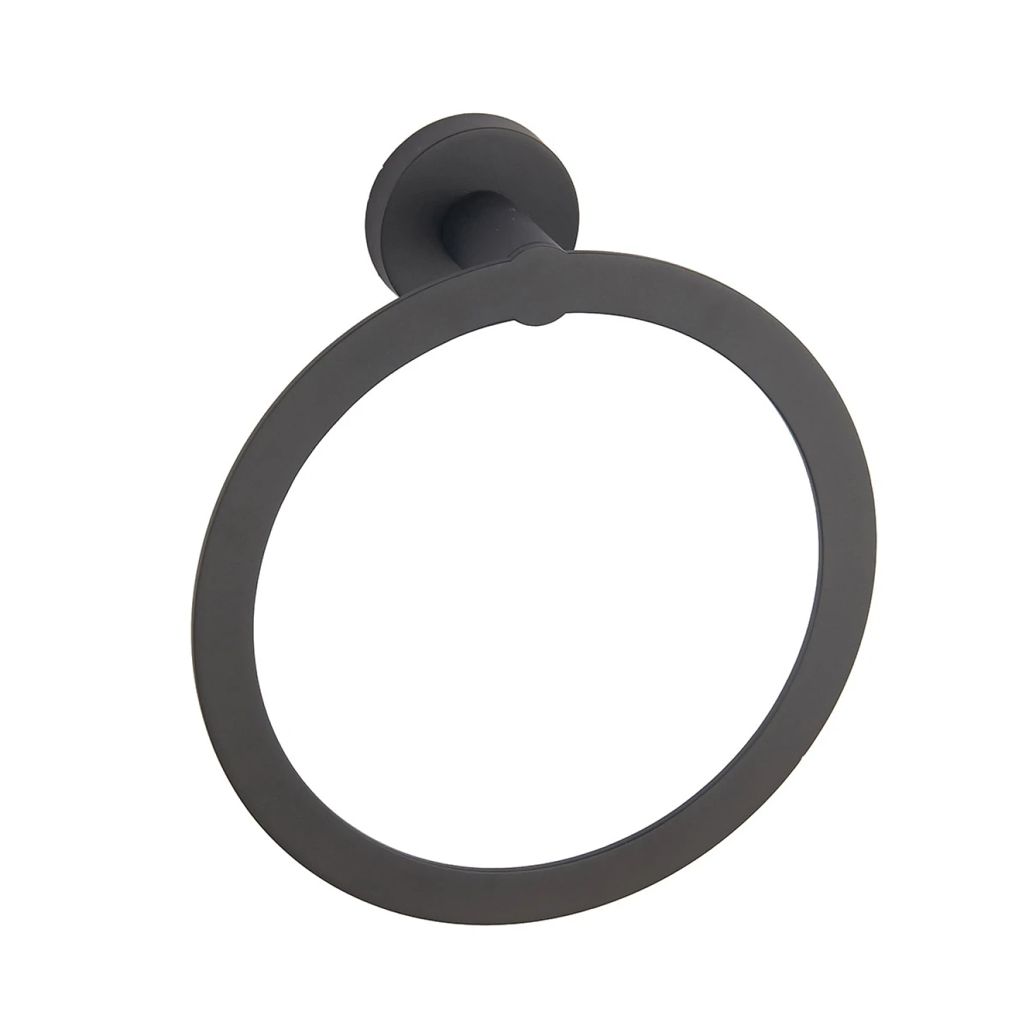 Toallero Aro De Zinc Negro Mate 19 x 17.5cm