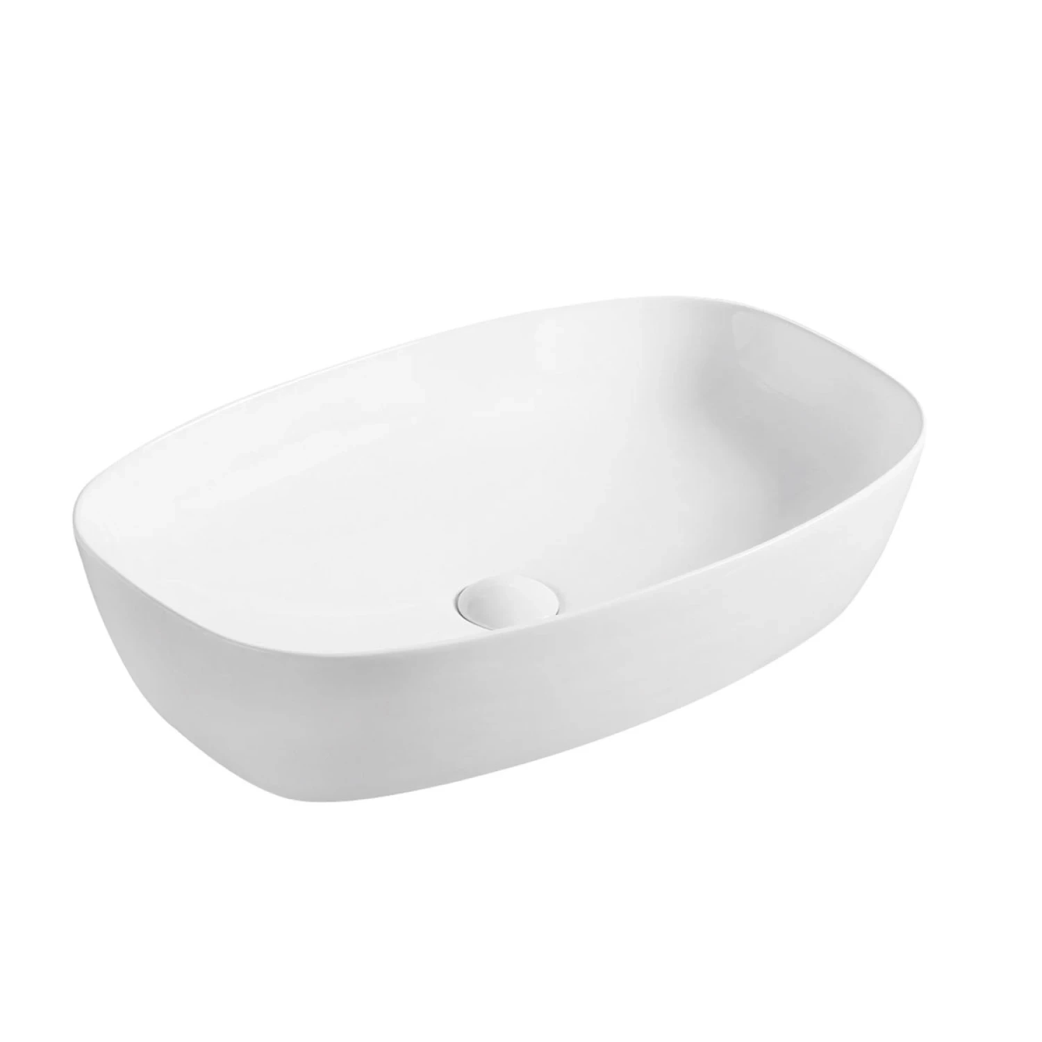 Bacha De Apoyo 61X38.5X13.5 Color Blanco Brillo