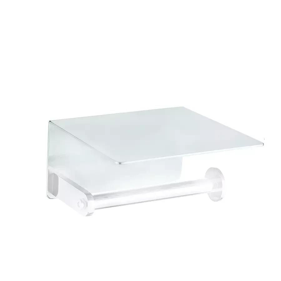 Porta rollo c/soporte celular White Matt